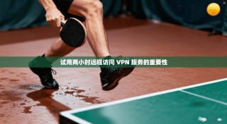 试用两小时远程访问 VPN 服务的重要性